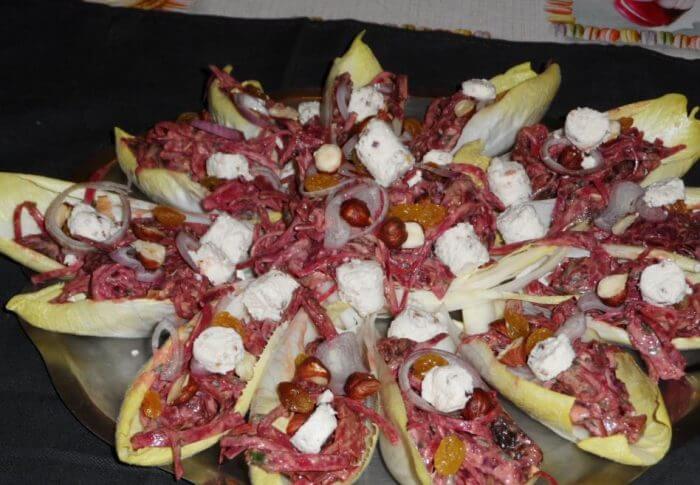 Salade d&rsquo;endives aux betteraves crues et cuites