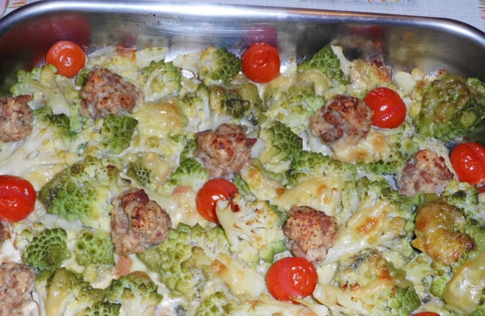 photo de Gratin de chou romanesco au morbier