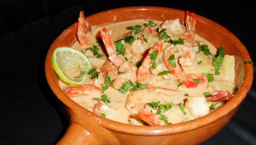 photo de gambas au curry et à l'ananas Victoria