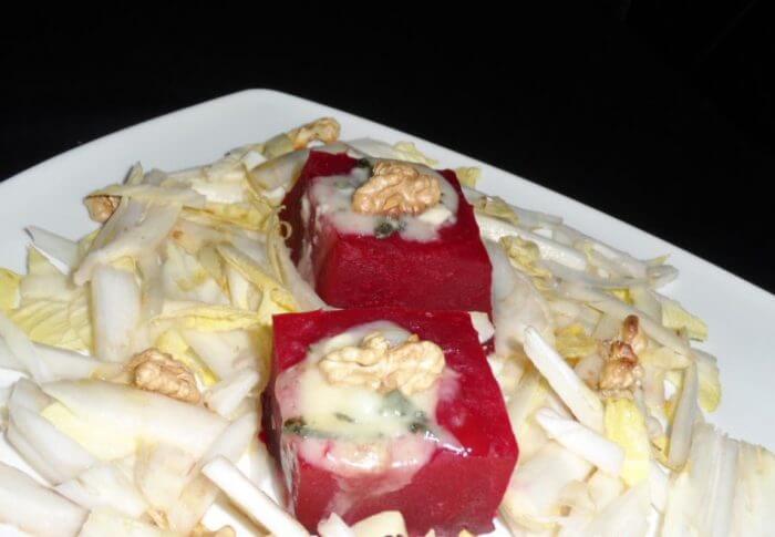 Betteraves gratinées au roquefort