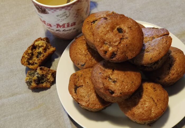 Muffins au chocolat et aux cranberries