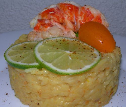 photo de Risotto aux langoustes et aux oursins
