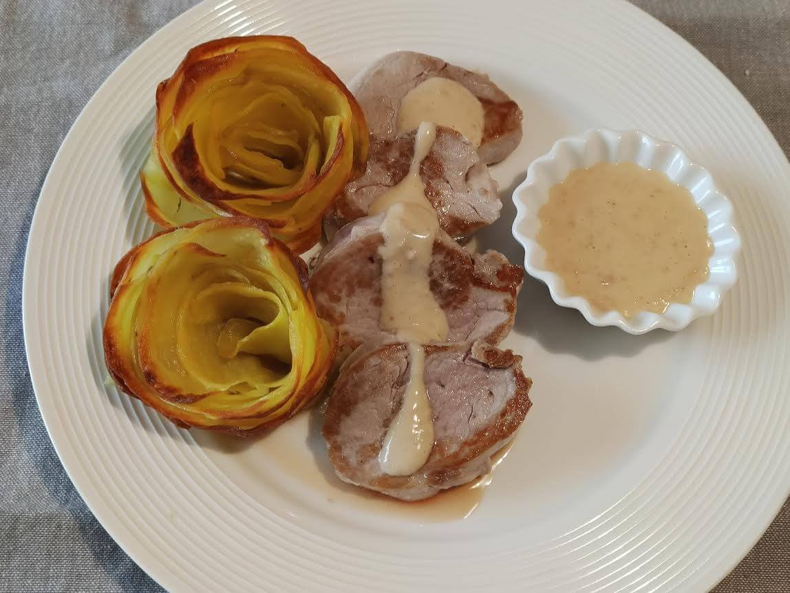 photo de Filet mignon de porc sauce foie gras