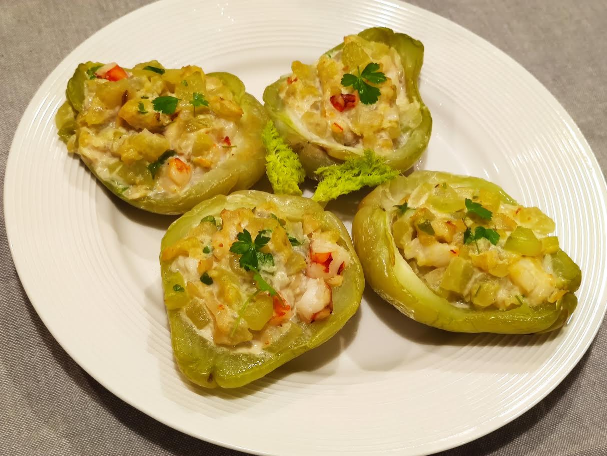 photo de Christophines farcies aux crevettes