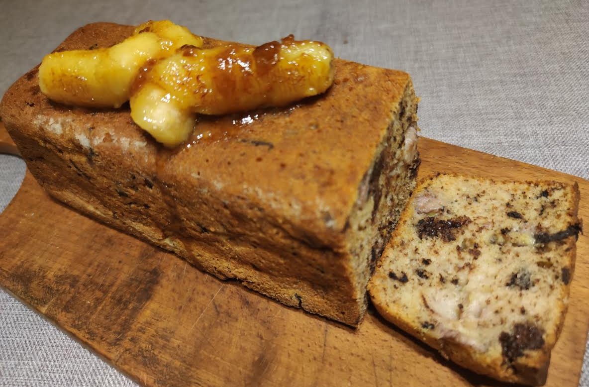 photo de Gâteau à la noix de coco, banane et chocolat