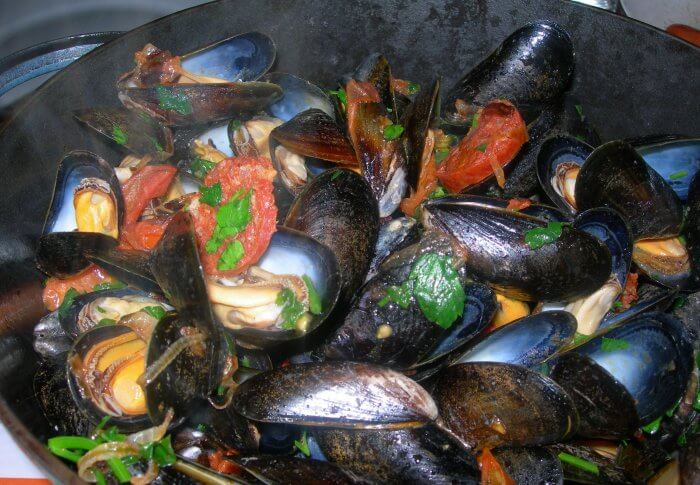 Moules au chorizo