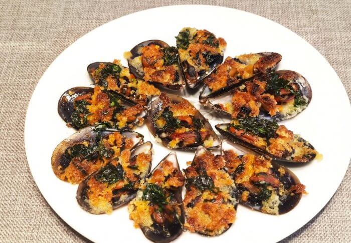 Moules en crumble
