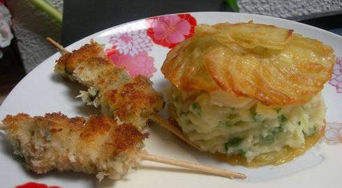 photo de Brandade de morue et ses brochettes de moules