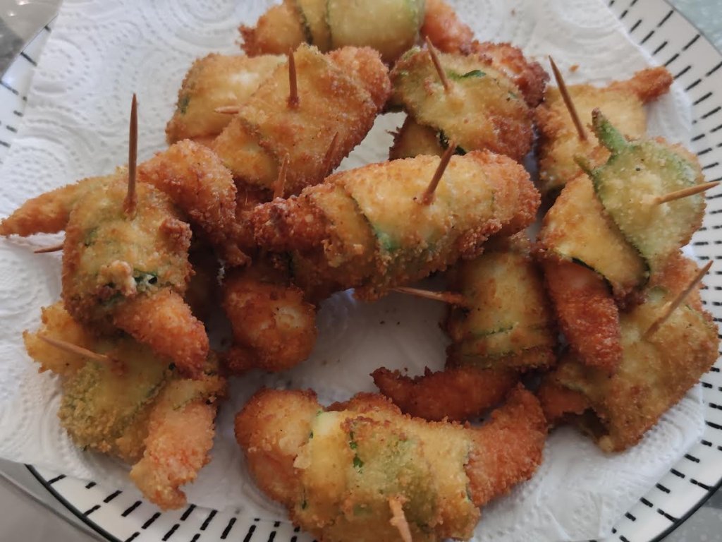 Photo de Crevettes et courgettes panées