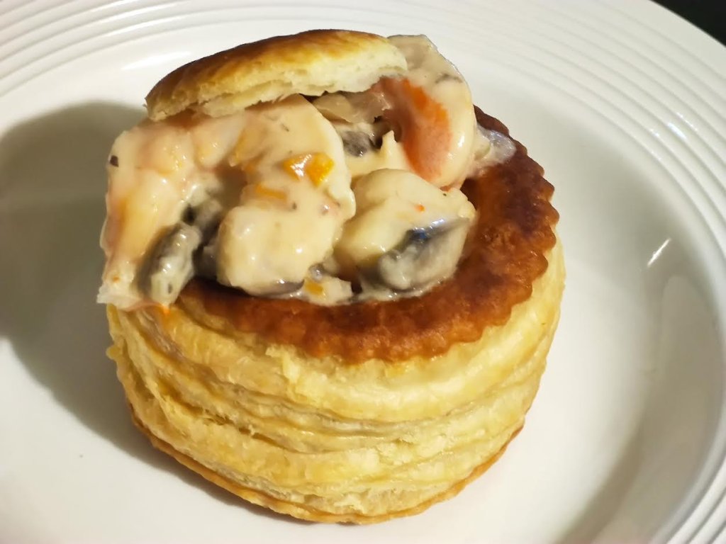 photo de Vol au vent aux crevettes et aux Saint-Jacques