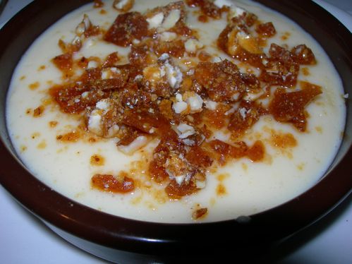 photo de Crème à la vanille amandes caramélisées