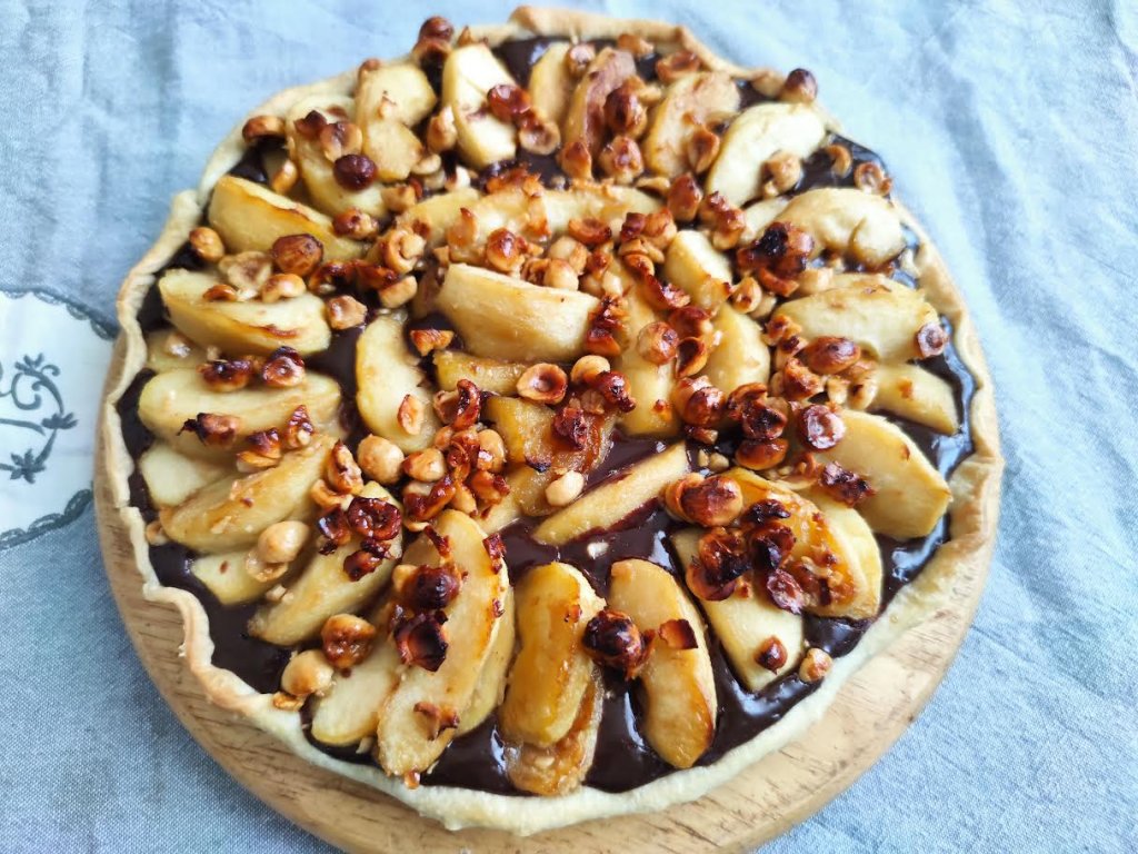 photo de Tarte pommes chocolat
