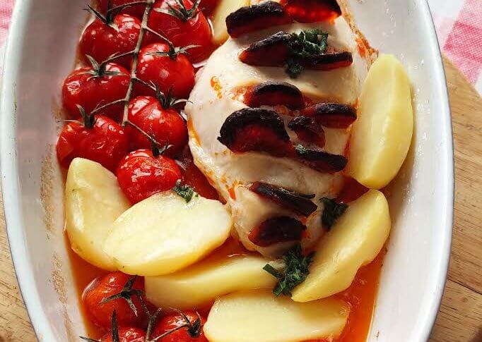 Blanc de poulet au chorizo