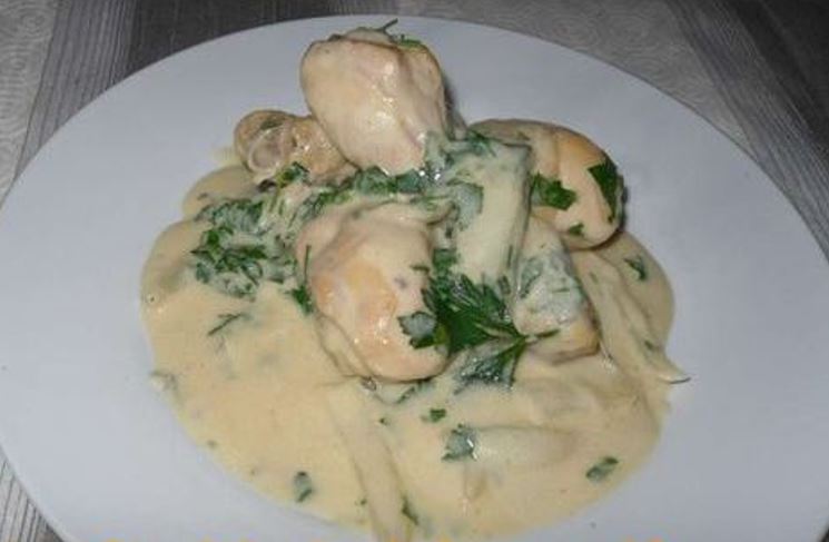 photo de Poulet sauce blanche