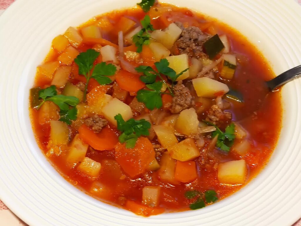photo de Soupe à la viande hachée