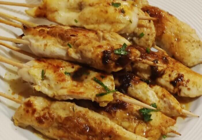 Aiguillettes de poulet marinées