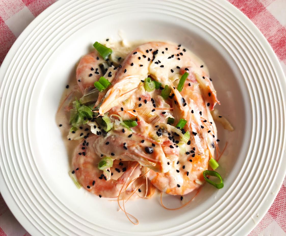 photos de Crevettes aux oignons nouveaux
