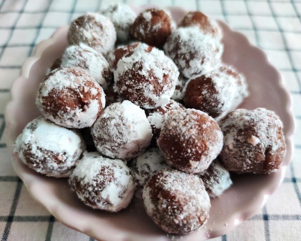 photo de Truffes roses aux framboises