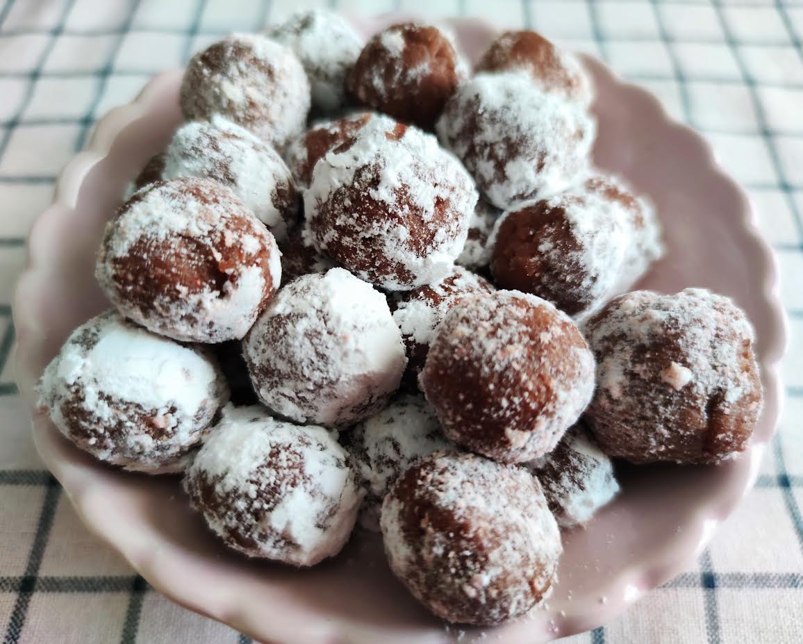 photo de Truffes roses aux framboises