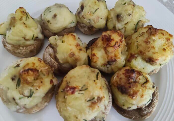 Champignons farcis à la purée