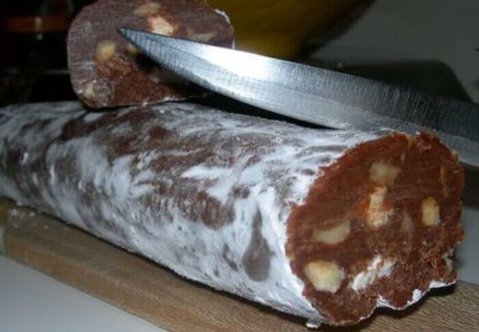 Saucisson de chocolat