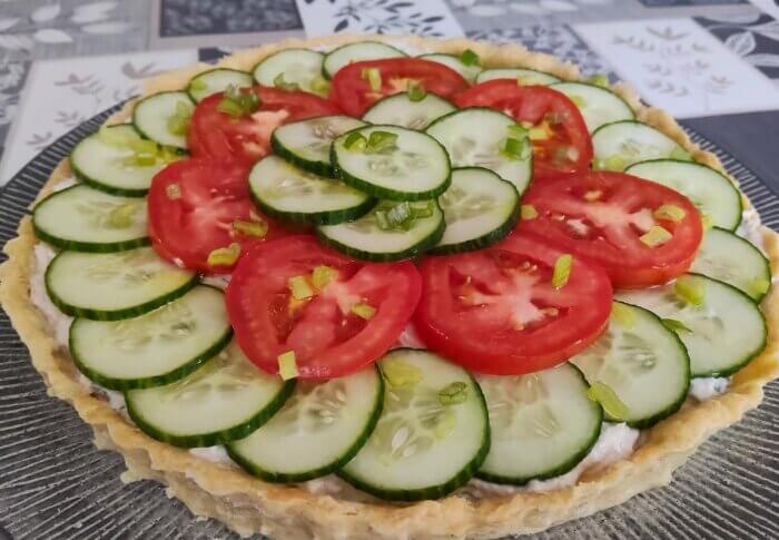 Tarte thon crudités