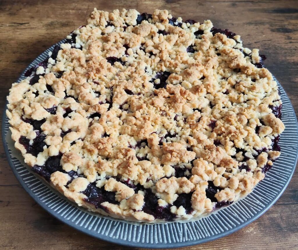 photo de Tarte crumble aux myrtilles
