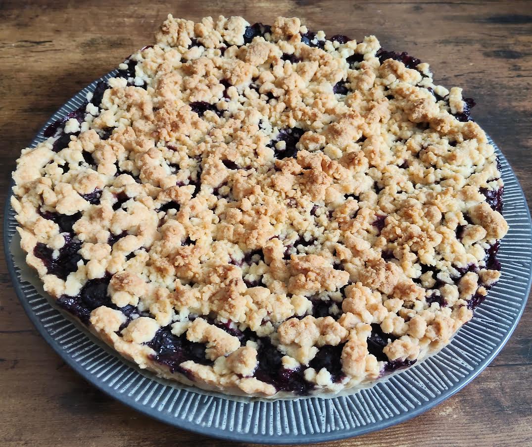 photo de Tarte crumble aux myrtilles
