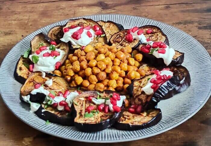 Aubergines grillées sauce tahini