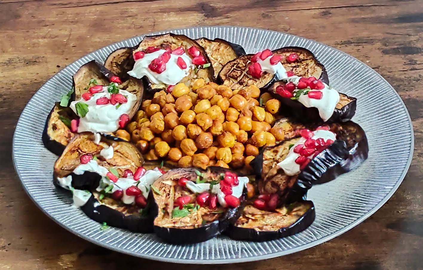 photo de Aubergines grillées sauce tahini